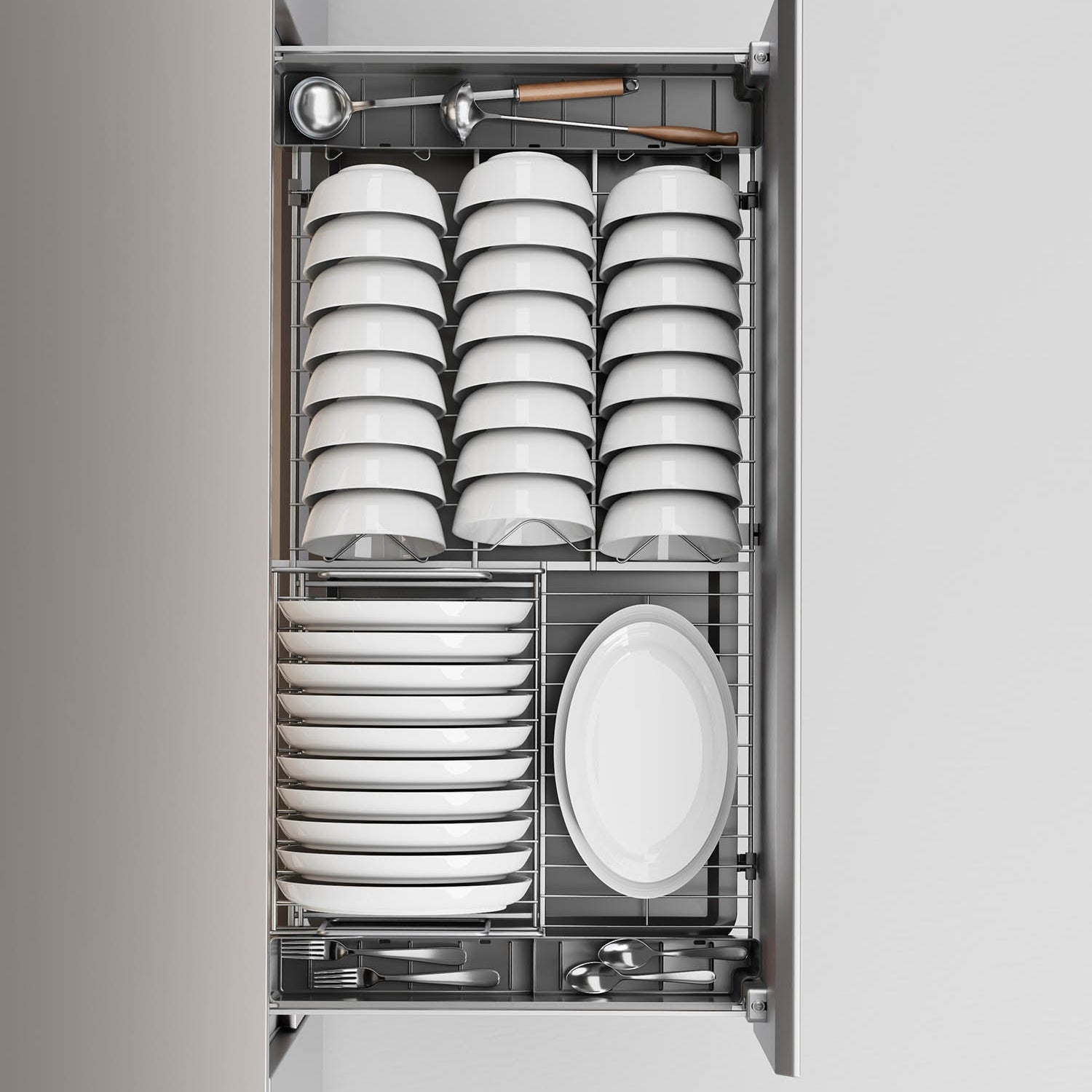 ALTOS - Cesto Organizador para Bowls e Pratos Aramado