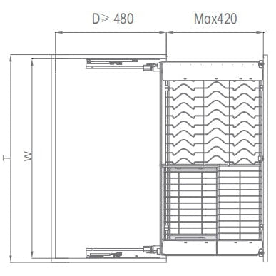 ALTOS - Cesto Organizador para Bowls e Pratos Aramado