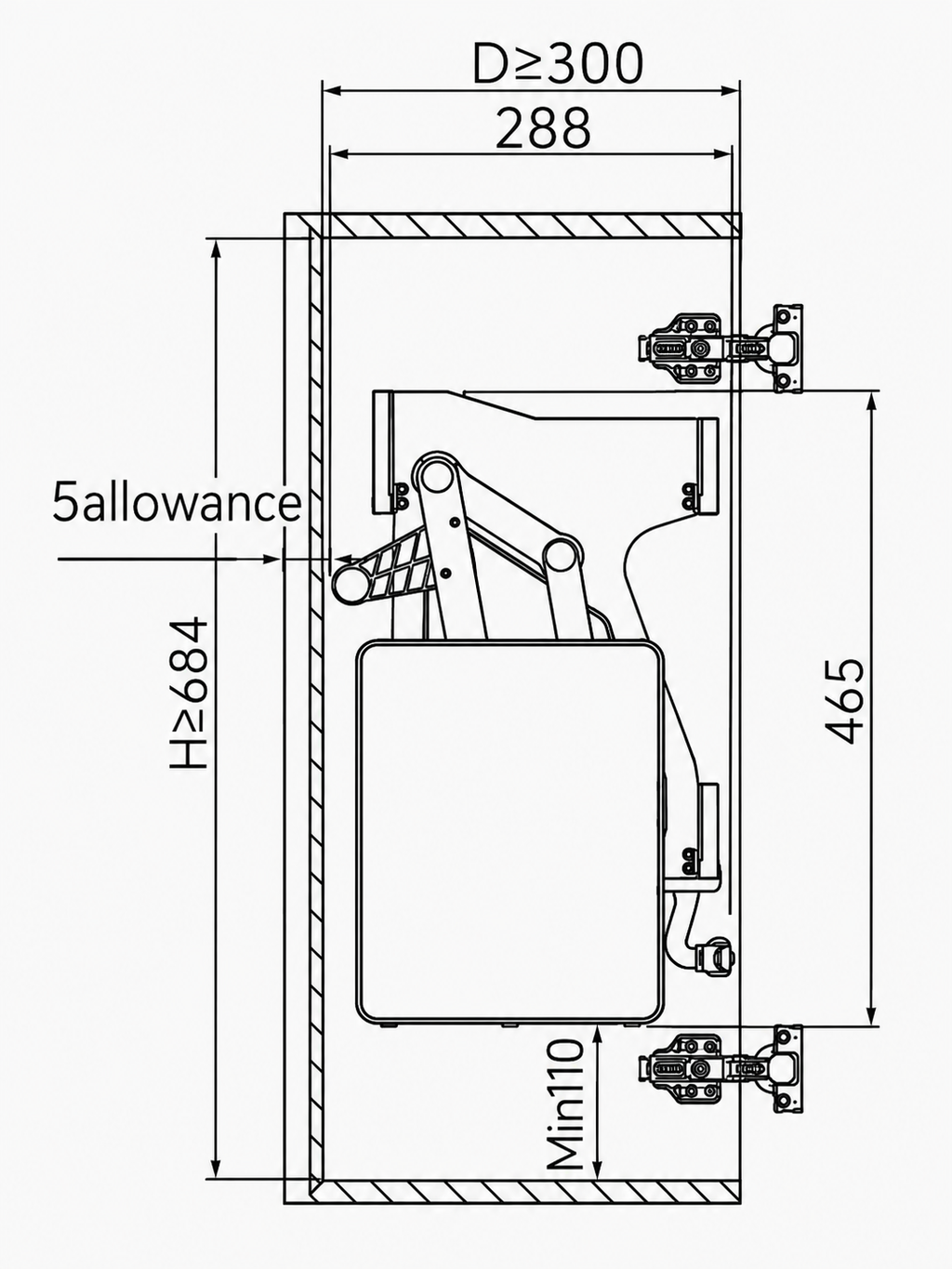 ALTOS Organizador para Armário Superior (Basculante)