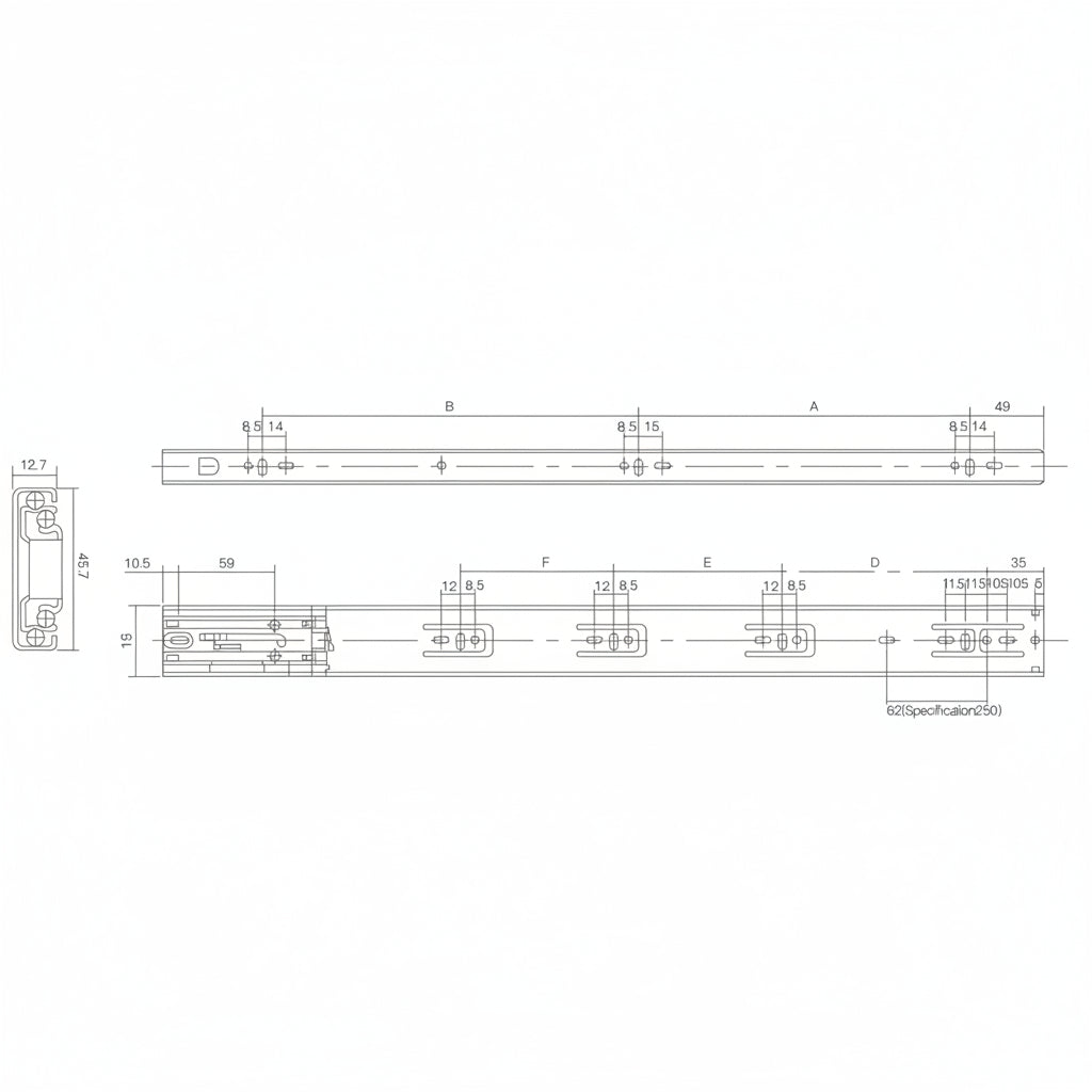 GLIDE-PUSH – Corrediça Telescópica Abertura Toque com Amortecimento
