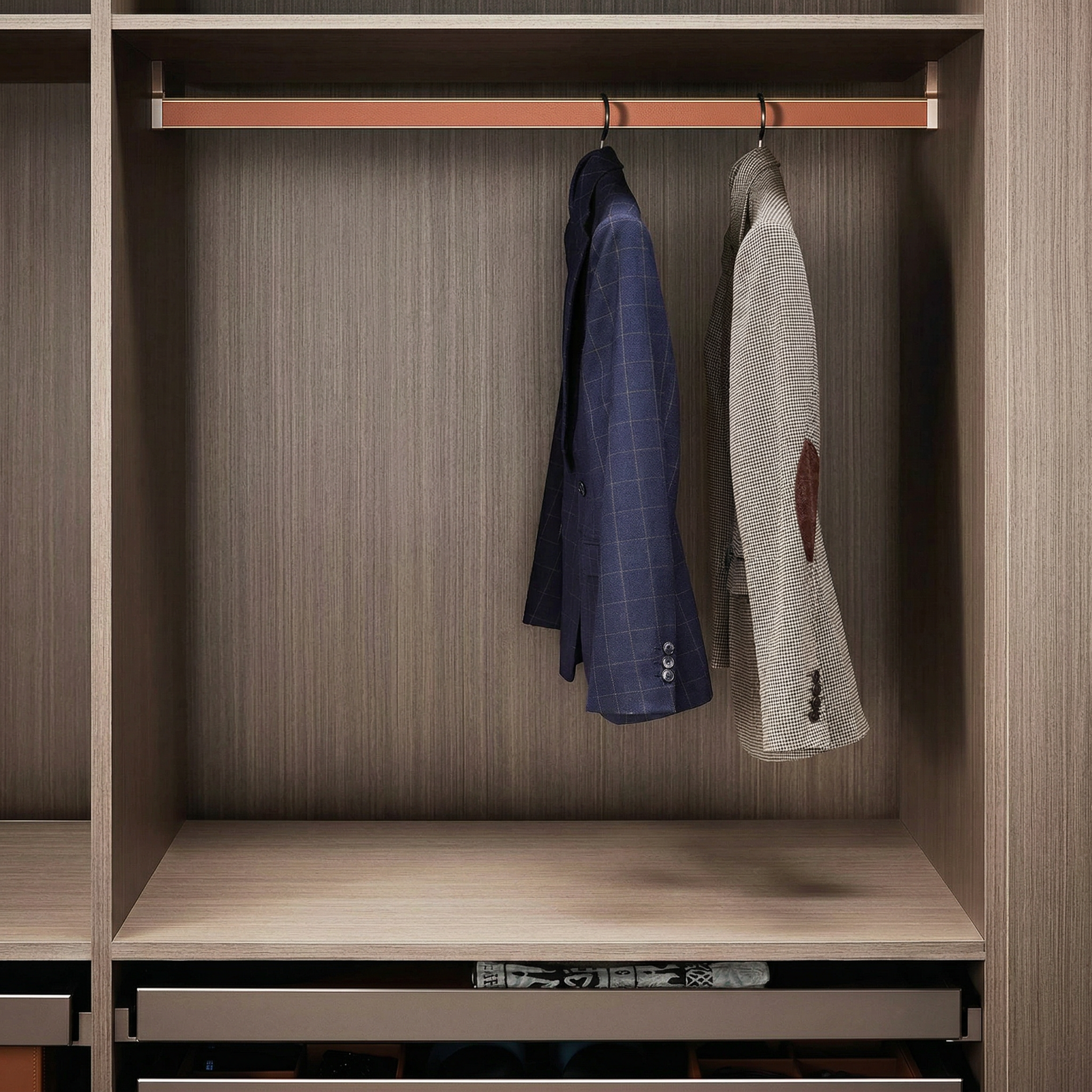 WROBE Cabideiro Revestido em Couro